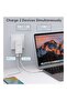 67W GaN Dual-Port Wall Charger, White, PD6011 - 5