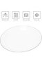 Handmade 2mm Platinum Rim Round Plate - Elegant 12" Fine Dining Plate - 3
