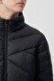 Stand-Up Collar Jacket Black Women's Jacket - 6