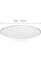 Handmade 2mm Platinum Rim Round Plate - Elegant 12" Fine Dining Plate - 2