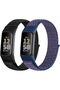 عبوة من قطعتين من أحزمة الساعة المصنوعة من النايلون المتوافقة مع أساور Fitbit Charge 6/Charge 5، وحزام رياضي قابل للتعديل