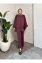 Elegant Model Pike Fabric Women's Top and Bottom Set - 3