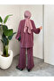 Elegant Model Pike Fabric Women's Top and Bottom Set - 7