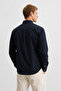 Tyson Black Embroidered 100% Cotton Poplin Standard Fit Men's Shirt - 2