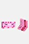 - Pink 4-Piece Patterned Cotton Socks Set