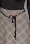 Straw Belt Woven Square Pattern High Waist Skirt 6834 - 2