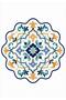 Eta Tile Flower Patterned Modern Woven Base Decorative Carpet Eta4117