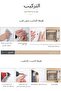 مرآة حمام فوق الحوض مستطيلة الشكل غير لامعة بإطار أسود 40 × 50 سم للحمام باطار ألومنيوم تثبت على الح - 4