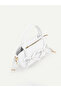 White Shk342 Faux Leather, Zippered, Bow Detail, Long Strap, Hand, Arm and Shoulder Bag - 7