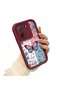 Xiaomi Mi 13T/Mi 13t Pro Compatible Case Camera Protector Stitch Pattern Maroon Lover Couple Silicone Phone Case - 3