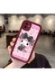 Samsung Galaxy A04 Compatible Case Camera Protector Cartoon Pattern Maroon Dear Couple Silicone Phone Case