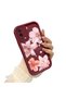 Oppo A55 Compatible Case Camera Protective Flower Case Maroon Lover Couple Silicone Phone Case - 2