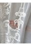 Versay Linen Look Panel Curtain with Ecru Embroidery - 2