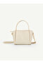 Cream Shk342 Faux Leather, Zippered, Bow Detail, Long Strap, Hand, Arm and Shoulder Bag - 6