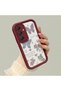 Samsung Galaxy A16 Compatible Case Camera Protector Heart Pattern Burgundy Dear Couple Silicone Phone Case - 2