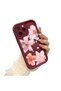 iPhone 11 Pro Max Compatible Case Camera Protector Flower Case Burgundy Lover Couple Silicone Phone Case - 2