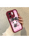 Infinix Smart 9 Compatible Case Camera Protector Cartoon Pattern Maroon Lover Couple Silicone Phone Case - 2