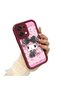 Oppo A6 Pro 4g Compatible Case Camera Protective Cartoon Pattern Maroon Lover Couple Silicone Phone Case - 2