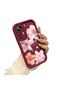 Xiaomi Mi 12t Compatible Case Camera Protector Flower Case Burgundy Lover Couple Silicone Phone Case - 3