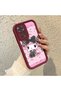 Xiaomi Redmi Note 11S Compatible Case Camera Protector Cartoon Pattern Maroon Lover Couple Silicone Phone Case - 2