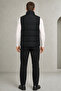 Men's Black Nova Fabric Stand Collar Waterproof Zippered Inflatable Vest - 5