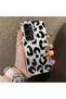 Samsung Galaxy S23 Compatible Black Leopard Print Silicone Phone Case, Shock Protection