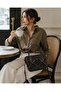 Brown Shk342 Faux Leather, Zippered, Bow Detail, Long Strap, Hand, Arm and Shoulder Bag - 3