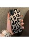 Samsung Galaxy A03/A04E/A04 Compatible Black Leopard Printed Silicone Phone Case, Shock Protection