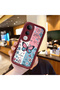 Vivo V50 Lite Compatible Case Camera Protector Stitch Pattern Maroon Lover Couple Silicone Phone Case
