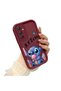 Samsung Galaxy A54 Compatible Case Camera Protector Stitch Pattern Burgundy Dear Couple Silicone Phone Case - 3