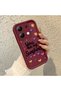 Xiaomi Redmi Note 13 Compatible Case Camera Protector Heart Pattern Burgundy Dear Couple Silicone Phone Case - 2
