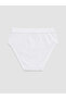Ozmarka New Season White Regular Fit Cotton Men's Briefs 3-Pack - 4
