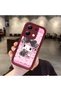 Xiaomi Redmi Note 13 4g Compatible Case Camera Protector Cartoon Pattern Maroon Lover Couple Silicone Phone Case