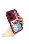 Tecno Camon 20 Pro 4g Compatible Case Camera Protective Stitch Pattern Maroon Lover Couple Silicone Phone Case - 3