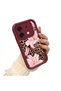 Infinix Zero 30 5g Compatible Case Camera Protective Flower Case Maroon Lover Couple Silicone Phone Case - 2