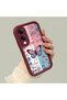 Vivo Y04 Compatible Case Camera Protector Stitch Pattern Maroon Lover Couple Silicone Phone Case - 3