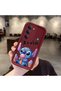 Redmi 15 5g Compatible Case Camera Protector Stitch Pattern Maroon Lover Couple Silicone Phone Case