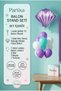 Purple Sea Shell (Mussel) Balloon Stand Set |   Transparent 7-Piece Stand + Purple Mussel Foil Balloon + 7 Latex Balloons - 2