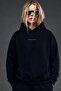 Unisex Oversize Tracksuit Set Champ & Leisure Printed Navy Blue – Hooded Top, Elastic Bottom - 4