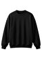 Men's Oversize Sweatshirt Fantasy Back Printed Black – Crew Neck, 3 Thread Raster Fleece - 5