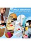 3 Pack Silicone Reusable Snack Containers with Lids,Small Mini Food Snack Boxs,Double Compartment Sn - 5