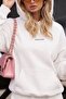 Unisex Oversize Tracksuit Set Champ & Leisure Printed White – 3 Yarns, Hooded Top, Elastic Bottom - 5