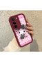 Realme 14X Compatible Case Camera Protector Cartoon Pattern Maroon Lover Couple Silicone Phone Case - 3