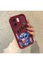 Infinix Smart 9 Compatible Case Camera Protector Stitch Pattern Maroon Dear Couple Silicone Phone Case - 2