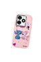 Infinix Smart 8 Pro Compatible Case Camera Protective Pink Stitch Patterned Silicone Lover Couple Phone Case - 3