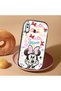 Samsung Galaxy A20 Compatible Case Camera Protective Black Minnie Patterned Silicone Beloved Couple Phone Case - 2