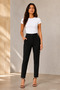 Women's Grass Green Detailed Skinny High Waist Ankle Length Trousers - 2