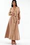 Msn Embroidered V-Neck Long Dress