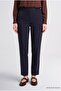 Elastic Waist Trousers Navy Blue - 3