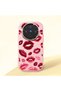 Vivo X300 Compatible Case Camera Protector Pink Kiss Patterned Silicone Lover Couple Phone Case